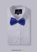NAVY BLUE SELF PATTERN BOW TIE BT-1004 - Image 2