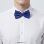 NAVY BLUE SELF PATTERN BOW TIE BT-1004
