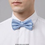 SKY BLUE PATTERN BOW TIE BT-1008