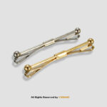 SILVER/GOLDEN COLLAR CLASP BAR CPB-1003