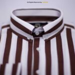 BROWN AND WHITE LINING SHIRT