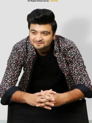 BLACK FLORAL PRINTED CASUAL SHIRT For Men-CS-1008