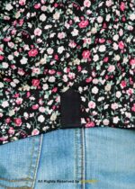 BLACK FLORAL PRINTED CASUAL SHIRT For Men-CS-1008 - Image 5