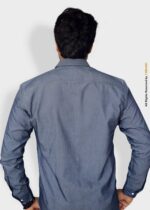 LIGHT BLUE DENIM SIGNATURE SHIRT FOR MEN-CS-1014 - Image 5