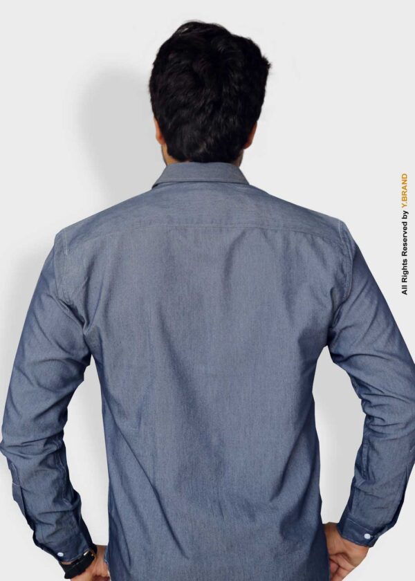 LIGHT BLUE DENIM SIGNATURE SHIRT FOR MEN-CS-1014