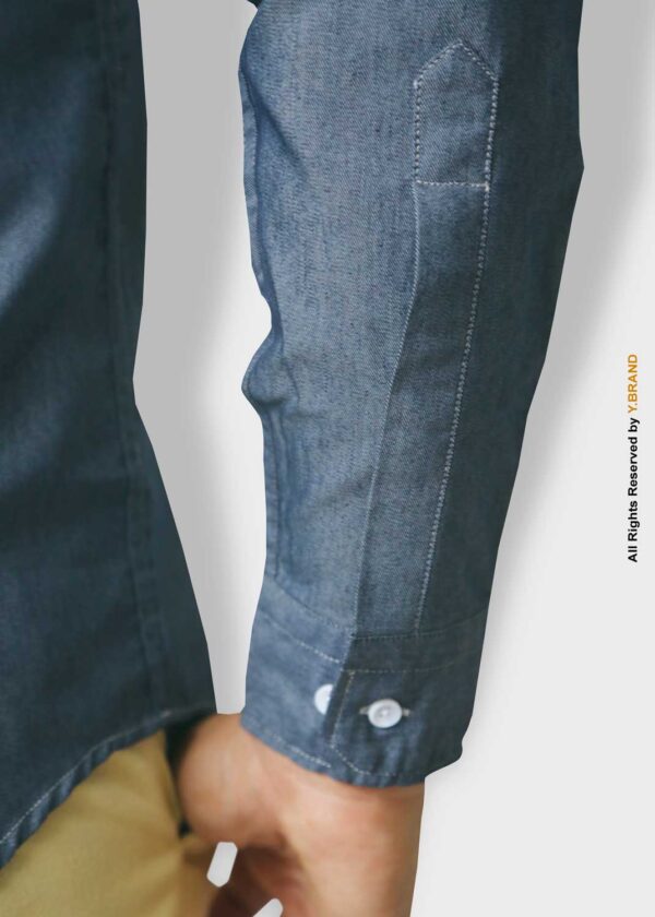 LIGHT BLUE DENIM SIGNATURE SHIRT FOR MEN-CS-1014