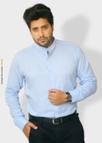LIGHT BLUE IRISH LINEN SHIRT FOR MEN-CS-1016