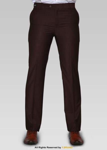 Maroon & Black Micro Check Dress Pant – DP-1013 | YBRAND