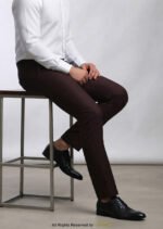 Maroon & Black Micro Check Dress Pant – DP-1013 | YBRAND