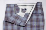Grey Slim-Fit Plaid Check Trousers for Men – DP-1014 | YBRAND - Image 3
