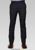 Dark Brown Glen Club Check Trousers – DP-1015 | YBRAND - Image 2