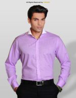 PATTERNED CUT-AWAY COLLAR SHIRT-DS-1003