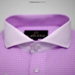 PATTERNED CUT-AWAY COLLAR SHIRT-DS-1003 - Image 2