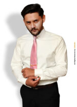 SELF TEXTURED, CLUB PIN COLLAR SHIRT-DS-1011