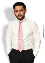 SELF TEXTURED, CLUB PIN COLLAR SHIRT-DS-1011 - Image 3
