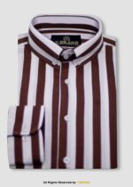 BROWN AND WHITE LINING SHIRT