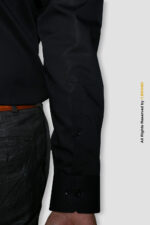 BLACK SOFT EGYPTIAN CLASSIC DRESS SHIRT-FS-1018 - Image 3