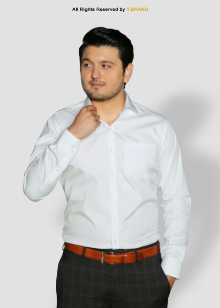 Y.BRAND-White soft Egyptian classic Dress shirt