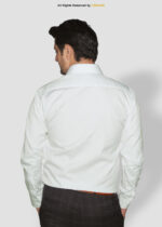 Y.BRAND-White soft Egyptian classic Dress shirt for men-FS-1020 - Image 2