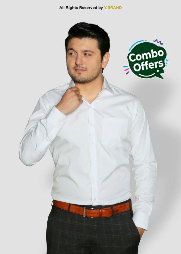 Y.BRAND-White soft Egyptian classic Dress shirt for men-FS-1020 1 Y.BRAND-White soft Egyptian classic Dress shirt for men-FS-1020