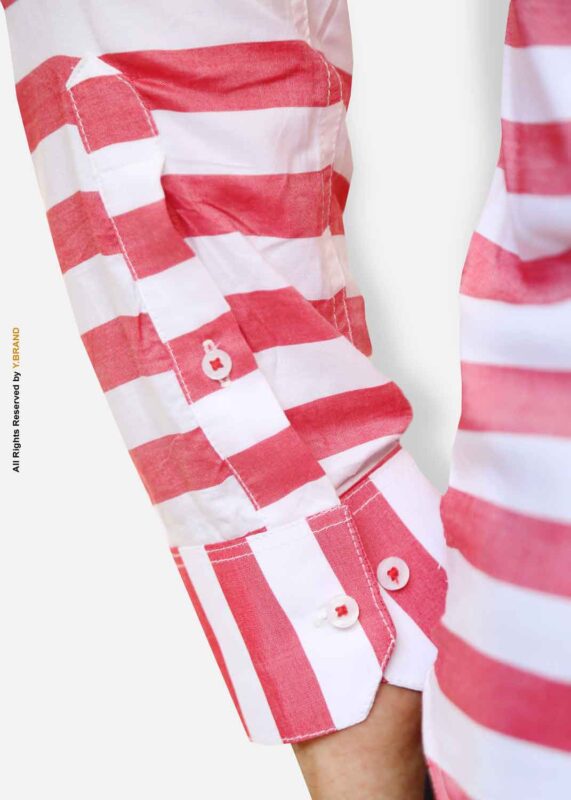 RED WHITE LINEN LINING SHIRT FOR MEN-FS-1024 10 FS 1024b