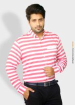 RED WHITE LINEN LINING SHIRT FOR MEN-FS-1024