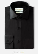 BLACK SOFT EGYPTIAN CLASSIC DRESS SHIRT-FS-1018 - Image 7