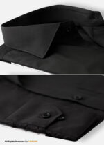 BLACK SOFT EGYPTIAN CLASSIC DRESS SHIRT-FS-1018 - Image 8