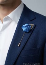 LIGHT BLUE DOTTED LAPEL PIN-LP-027