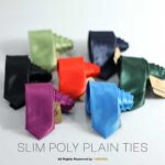 Slim Poly Plain Ties-T-064