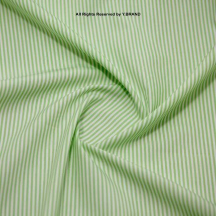 GREEN AND WHITE STRIPES COTTON