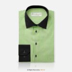 GREEN AND WHITE STRIPES COTTON YCS-1001 - Image 4