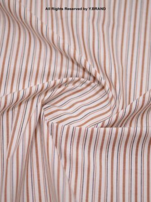 BROWN BLACK STRIPED COTTON YCS-1003