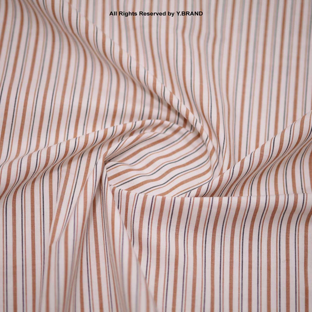 YCS-1003 BROWN BLACK STRIPED COTTON