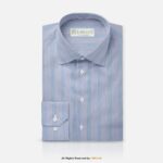 BLUE AND WHITE STRIPED COTTON YCS-1004 - Image 2