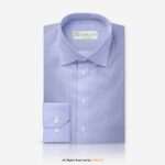 SKY BLUE GRID CHECK COTTON YCS-1008 - Image 2