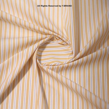 ITALIAN MUSTARD & BLACK STRIPED COTTON