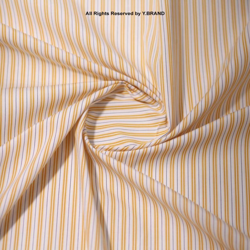 ITALIAN MUSTARD & BLACK STRIPED COTTON
