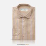 ITALIAN MUSTARD & BLACK STRIPED COTTON YCS-1015 - Image 2