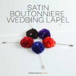 Satin Boutonniere Wedding Lapel Pin-LP-033