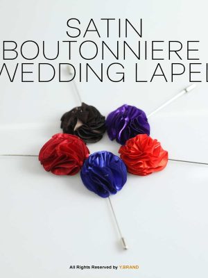 Satin Boutonniere Wedding Lapel Pin-LP-033