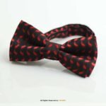 Red & Black PATTERN Bow Tie AND CUFFLINK SET-BTS-017 - Image 2