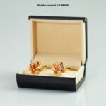 Luxury Gold Cufflinks with Big Zircon-CL-0063 - Image 4