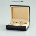 Luxury Gold Cufflinks with Big Zircon-CL-0063 - Image 5