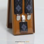 Square Pattern Three clips Elastic Suspender-SB-1011 - Image 3