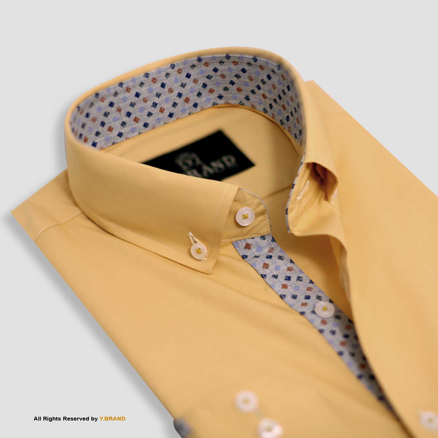 Mens mustard shirt best sale