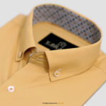 Mustard formal shirt with contrast detail DS-1012 - Image 4