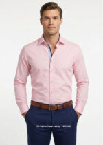 Light Pink formal shirt with double contrast DS-1018