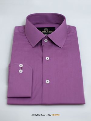 Purple classic formal shirt with a spread collar FS-1026