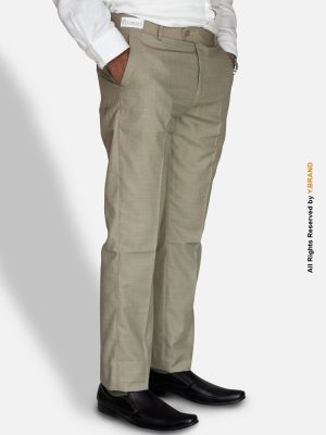 Beige Slim Fit Dress Trousers- DP-1018